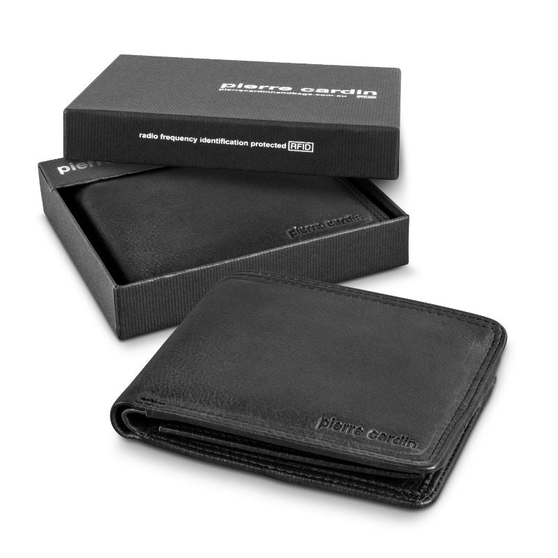 Leather Wallet - Pierre Cardin (Black)
