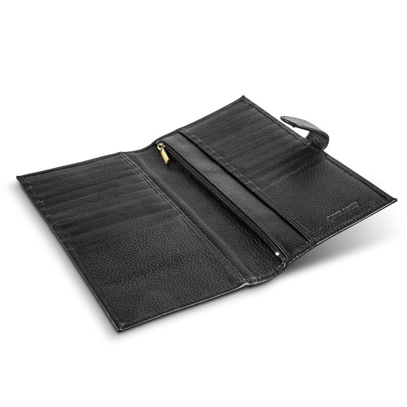 Leather Passport Wallet - Pierre Cardin (Black)