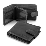 Leather Wallet  Belt Gift Set - Pierre Cardin (Black)