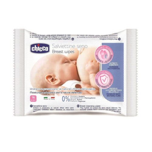 CHICCO CLEANSING BREAST WIPES - 16PCS