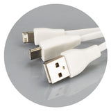 Charging Cable Key Ring - Rectangle Bamboo (10 Units)