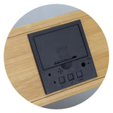 Wireless Charging Clock - Bamboo (Natural)