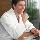 Waffle Bathrobe - Rochester White (Large)
