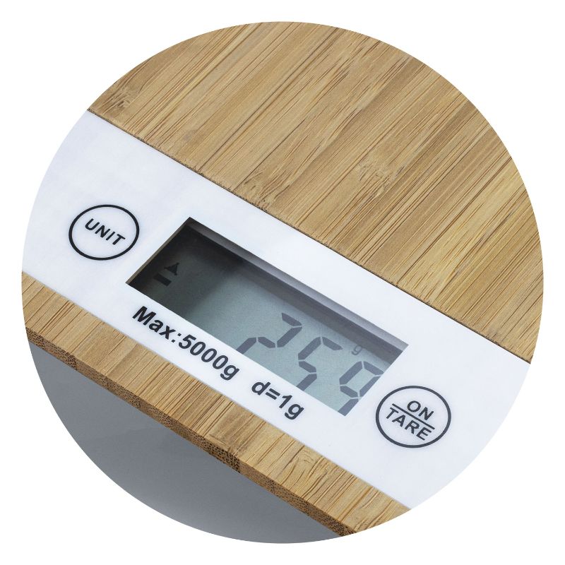 Kitchen Scale - Bamboo Natrual/White (3 Units)