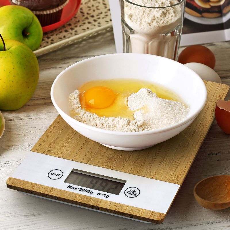 Kitchen Scale - Bamboo Natrual/White (3 Units)