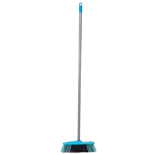 Cleanlink Indoor Broom Blu features a durable metal handle and sturdy blue bristles for efficient cleaning and stylish design.