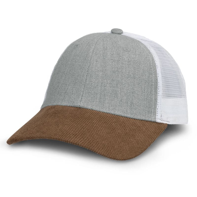 Cap - Galloway Corduroy Peak Grey/Brown (6 Units)