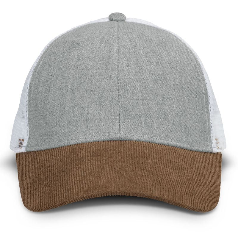 Cap - Galloway Corduroy Peak Grey/Brown (6 Units)