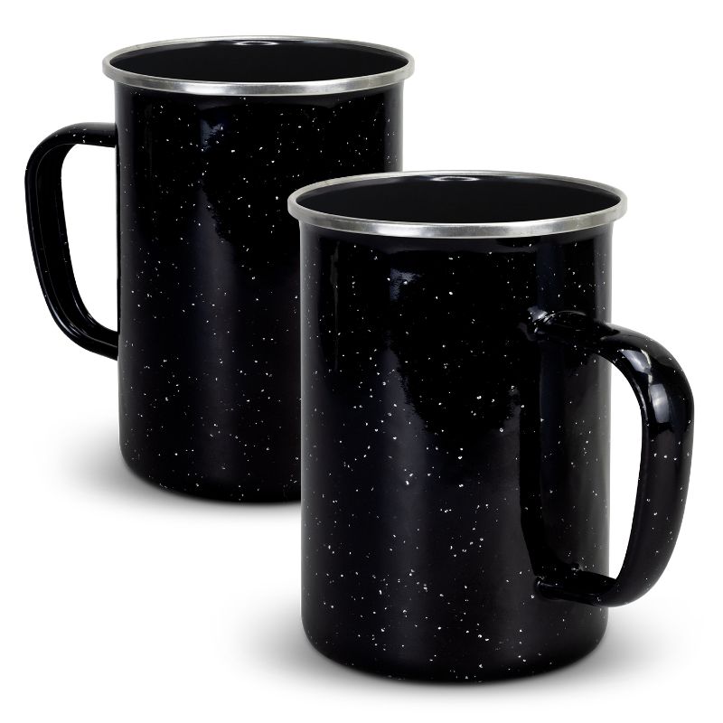 Enamel Mug - Bendigo 600ml Black (6 Units)