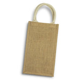 Jute Double Wine Carrier - Serena Natural (10 Units)