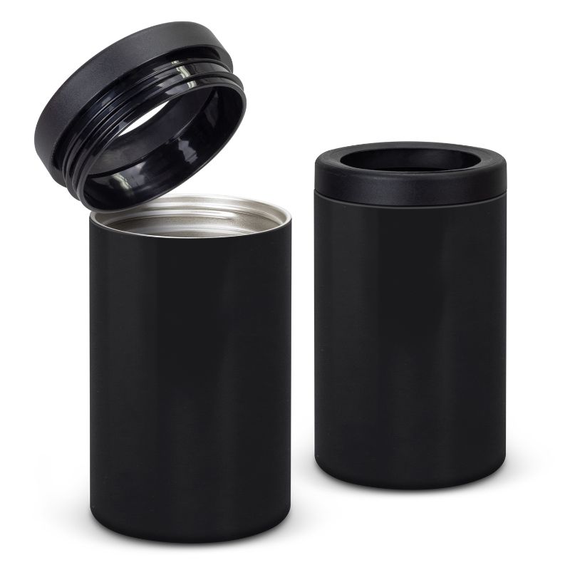 Vacuum Stubby Cooler - Brewski Black (3 Units)