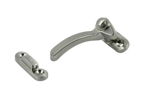Left Hand Split Rail Fastener with Packer - Satin Nickel Plated