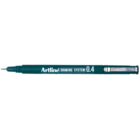 12 Artline 234 0.4mm black drawing pens with water-resistant, fade-proof ink for technical and graphic design work.