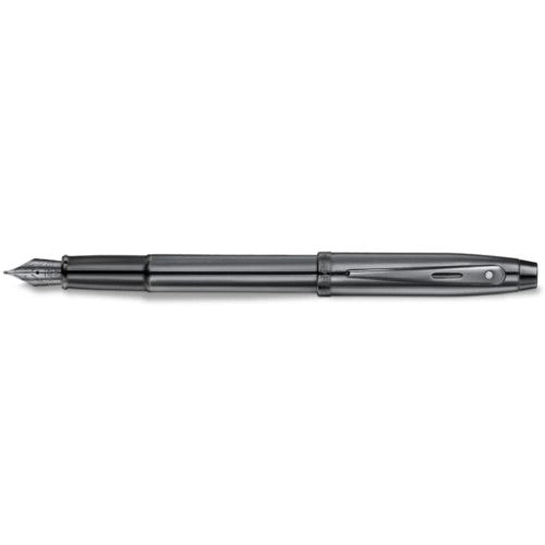 SHEAFFER SELECT ITEM 321 100 GLOSS DARK GREY GUNMETAL PVD TRM FINE NIB FOUNTAIN PEN