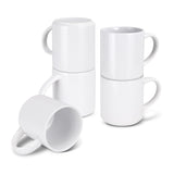 Stackable Ceramic Coffee Mug 375ml Neva White - Pack of 24