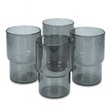 Stackable Tinted Glass Tumblers 350ml Keepsake Arlo - Set of 4