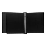Self-adhesive black photo album with 5 removable pages for easy photo arrangement and protection against dust and scratches.