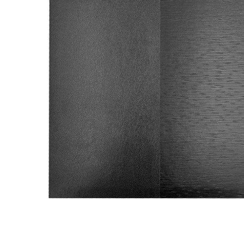 Self-adhesive black photo album, 275x300mm, 5 pages for flexible photo mounting and protection, with a durable vinyl cover.