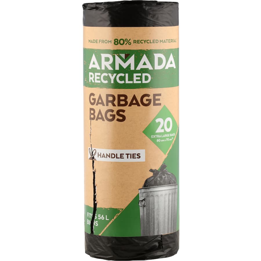 Armada Recycled Rubbish Bags  Roll 20pack