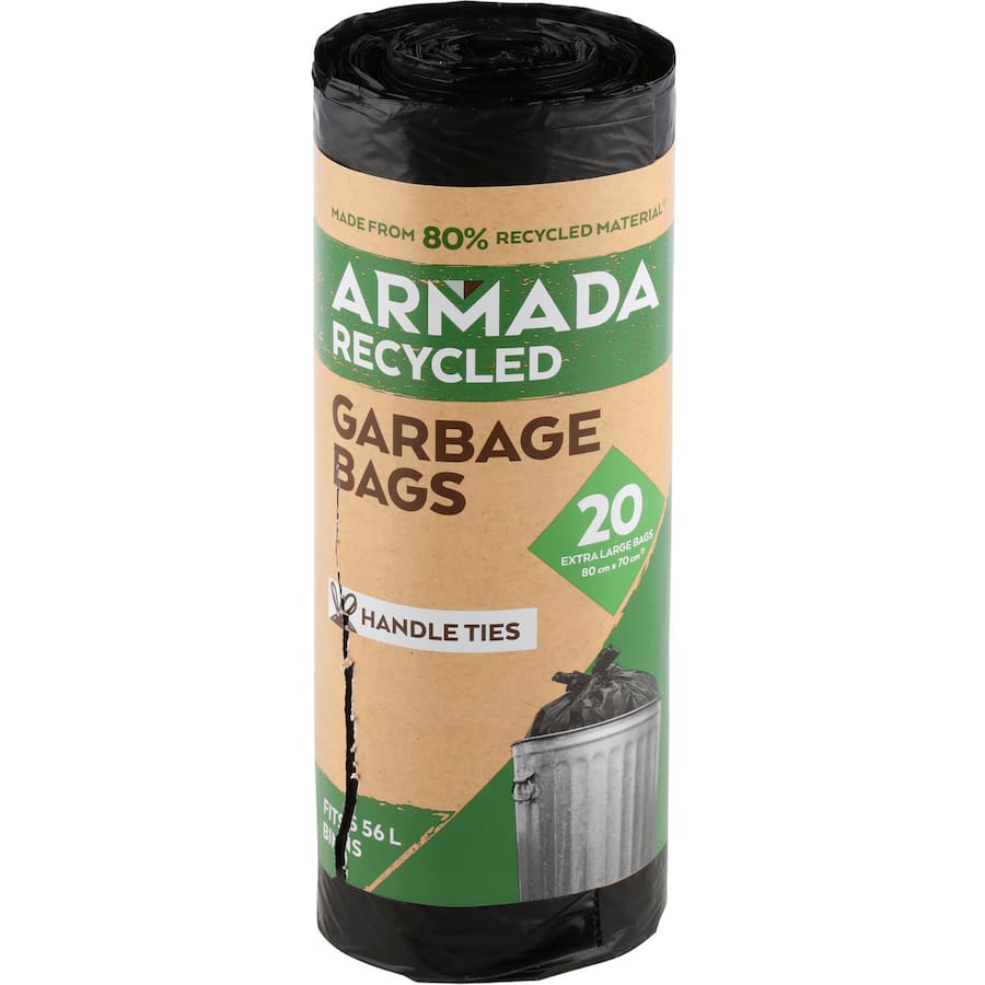 Armada Recycled Rubbish Bags  Roll 20pack