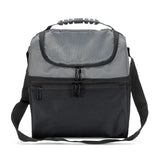 Insulated Dual Compartment Lunch Cooler Bag 14L Trades Grey & Black