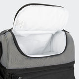 Insulated Dual Compartment Lunch Cooler Bag 14L Trades Grey & Black