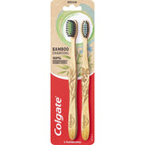 Colgate Bamboo Toothbrush Charcoal Medium Value Pack 2pack