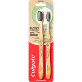 Colgate Bamboo Toothbrush Charcoal Medium Value Pack 2pack