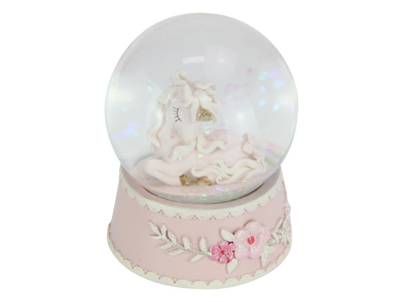 Ornament - Unicorn W/Ball Rose Pink 65mm (Set of 4)