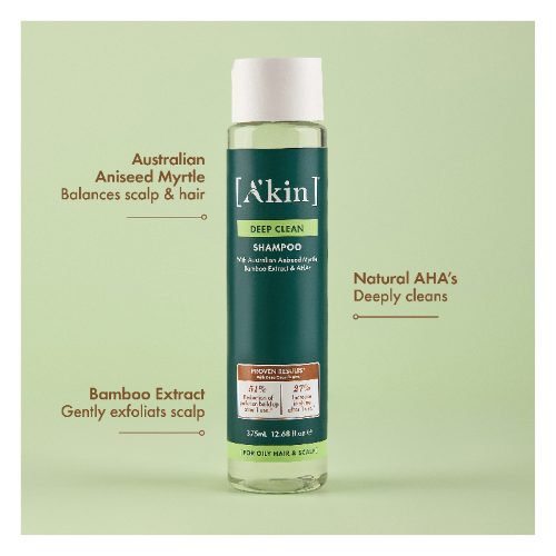 SHAMPOO - AKIN DEEP CLEAN (375ml) x 3 Bottles