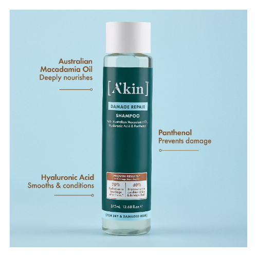 SHAMPOO - AKIN DAMAGE REPAIR (375ml) x 3 Bottles