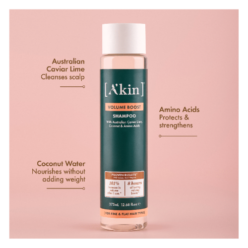 SHAMPOO - AKIN VOLUME BOOST (375ml) x 3 Bottles