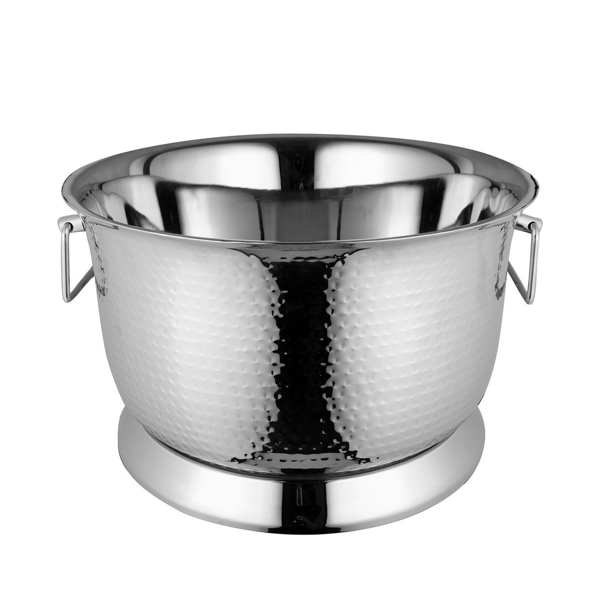 Hammered Double Wall Round Party Tub 40 x 24cm Stainless Steel - Avanti