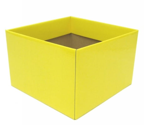 Set of 10 large yellow posy boxes for floral arrangements, measuring 22x14cm, made from eco-friendly materials.