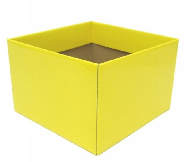 Set of 10 large yellow posy boxes for floral arrangements, measuring 22x14cm, made from eco-friendly materials.