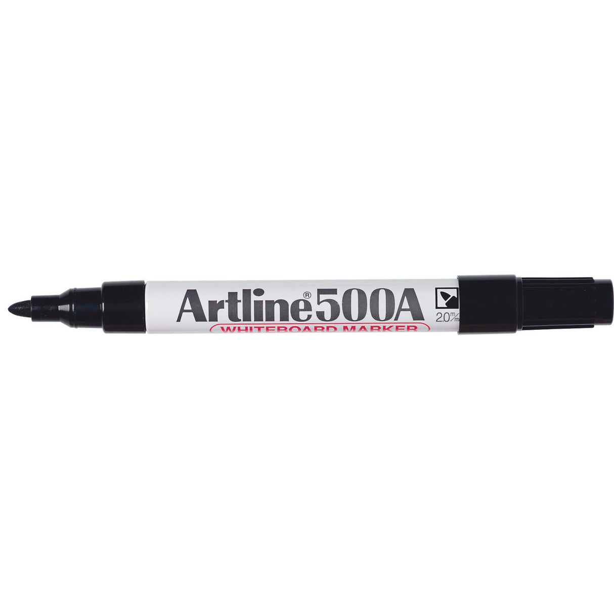 Artline 500a Whiteboard Marker 2mm Bullet Nib Black -12 units