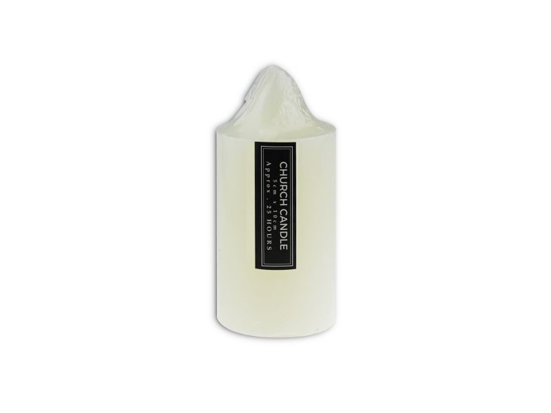 Church Candle - White 10cm (72 Units)
