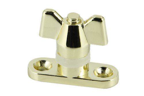 Wingnut and Base for Quadrant Stay - Brass Plated