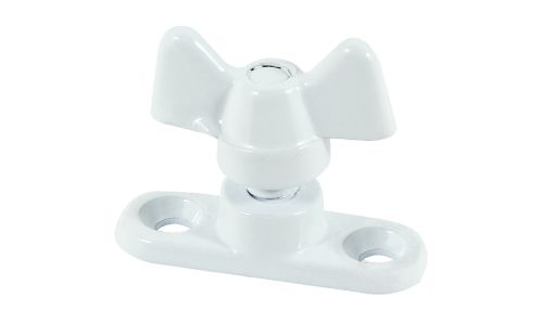 Wingnut and Base for Quadrant Stay - White Powder Coated