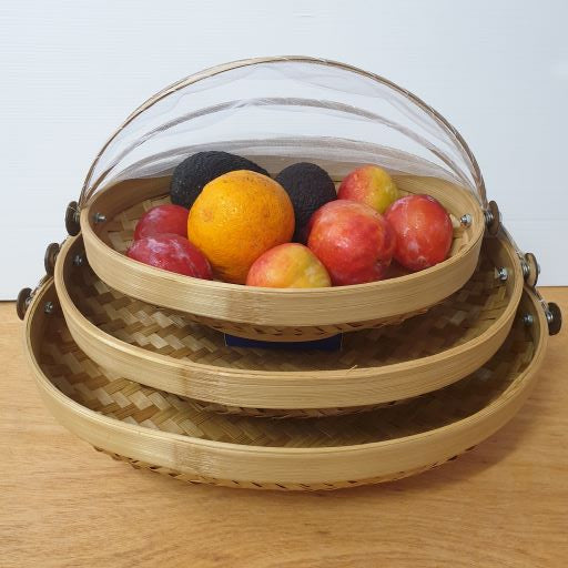 Food Covers Oval Set 3 Natural
