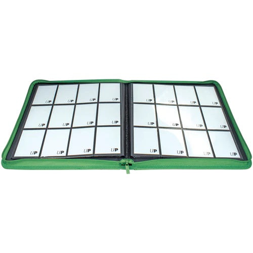 Ultra Pro: UP15741 Vivid 12-Pocket Zippered PRO-Binder: Green