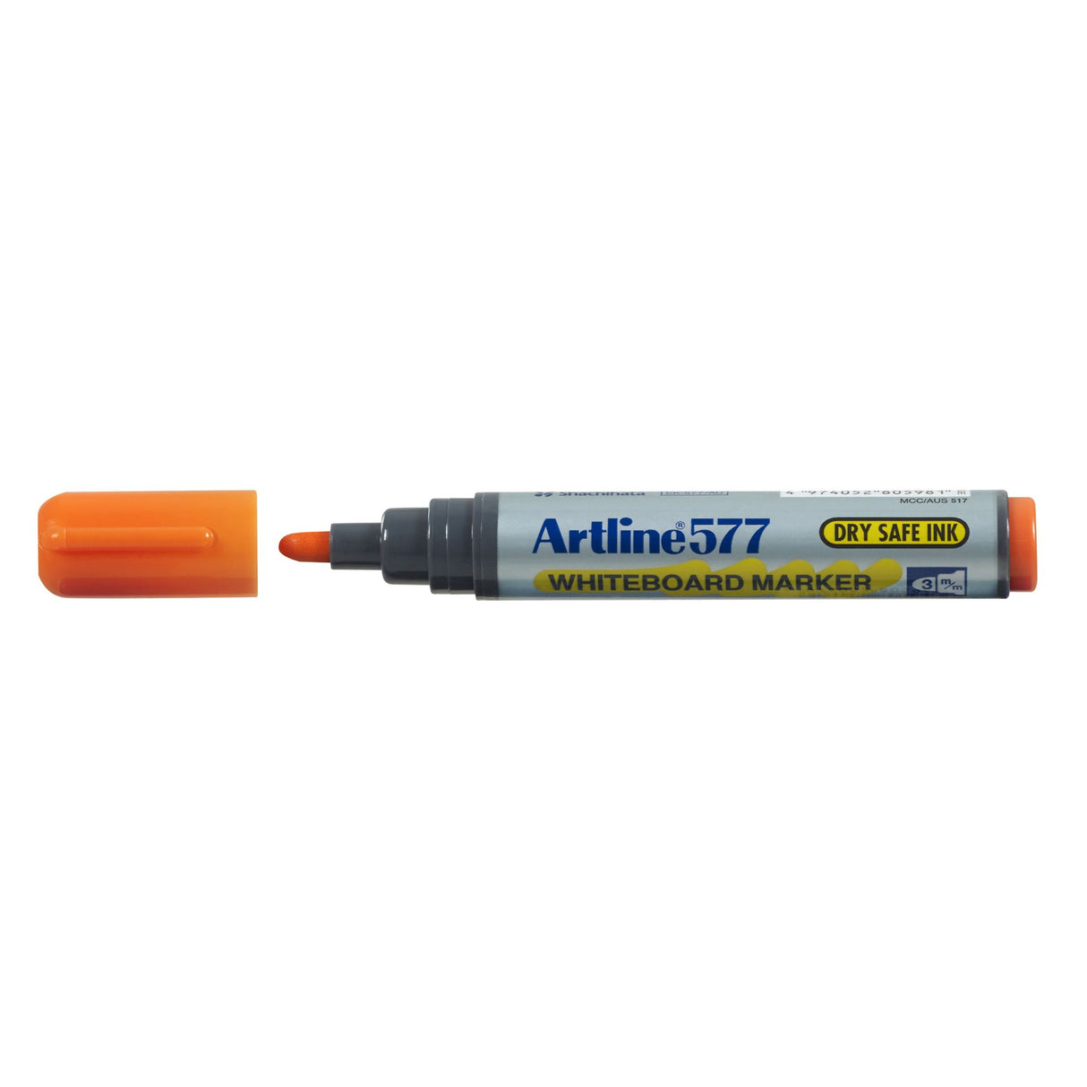 Artline 577 Whiteboard Marker 2mm Bullet Nib Orange -12 units