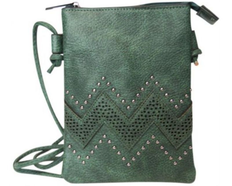Exquisite Pearl Ocean Blue shoulder bag in soft tan PU, featuring wave design, zip opening, and convenient back pocket.