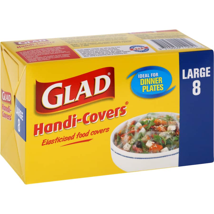 Glad Handi Covers Elastic Food Cover Large - 8pack