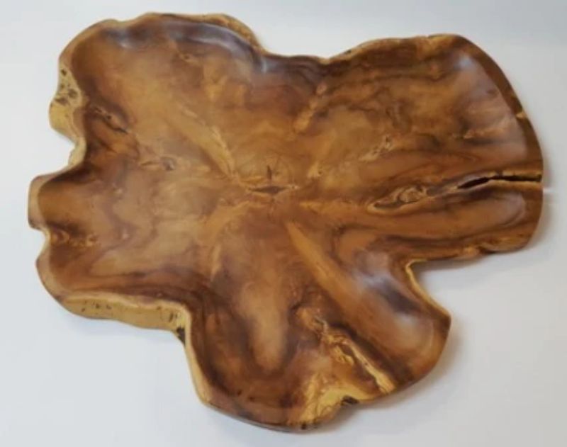 TEAK RUSTIC  PLATTER - large