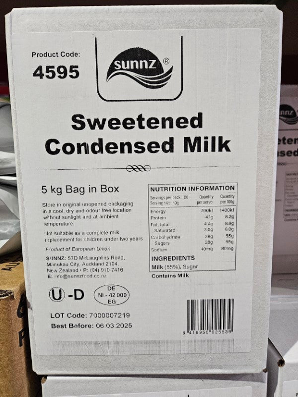 Milk Sweetened Condensed Bib Sunnz 5kg