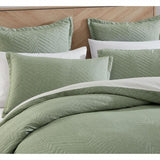 Private Collection Monty Quilt / Duvet Set | Super King Bed | Eucalyptus