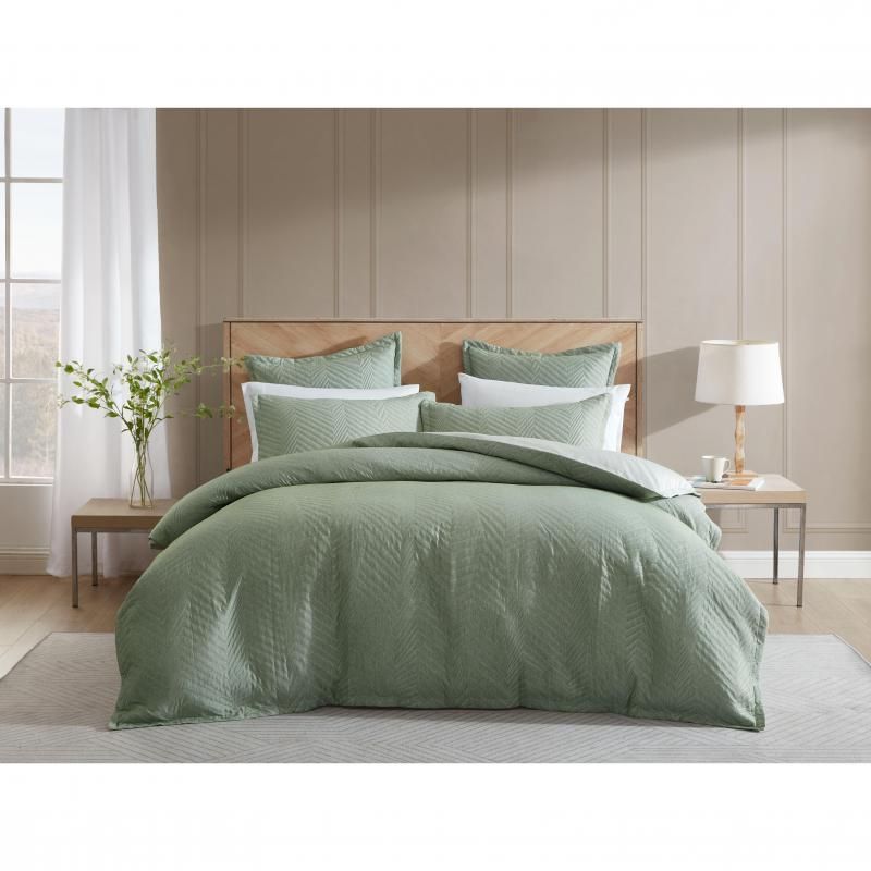 Private Collection Monty Jacquard European Pillowcase | Eucalyptus