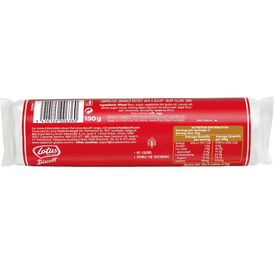 Lotus Creme Filled Biscuits Biscoff Sandwich 150g