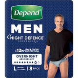 Depend Real Fit Underwear Night Defence Large 8 pack